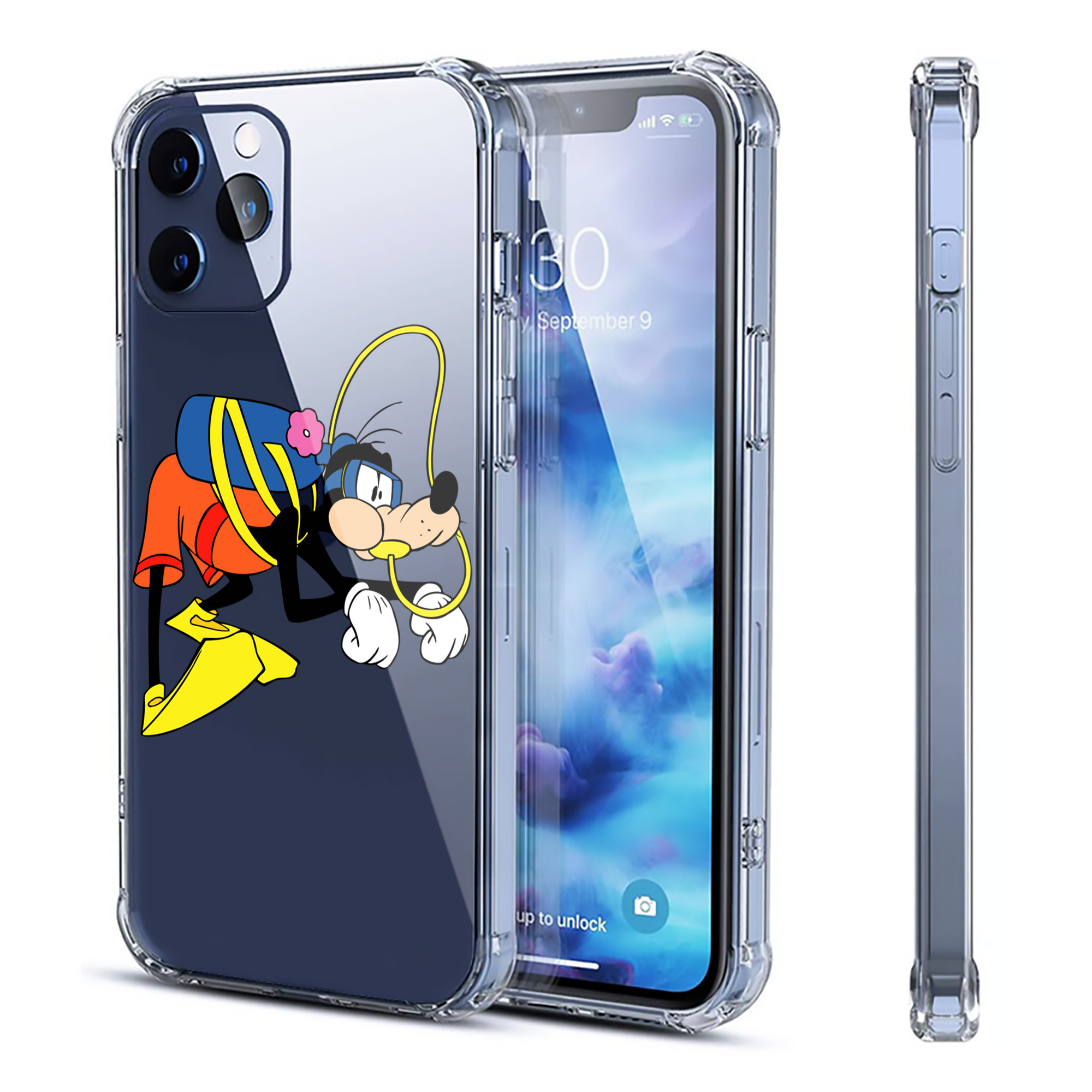 （画像用） ミッキーマウス Mickey Mouse 【iPhone 12シリーズ対応】透明スマホケース（クリアソフトケース）